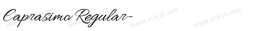 Caprasimo Regular字体转换